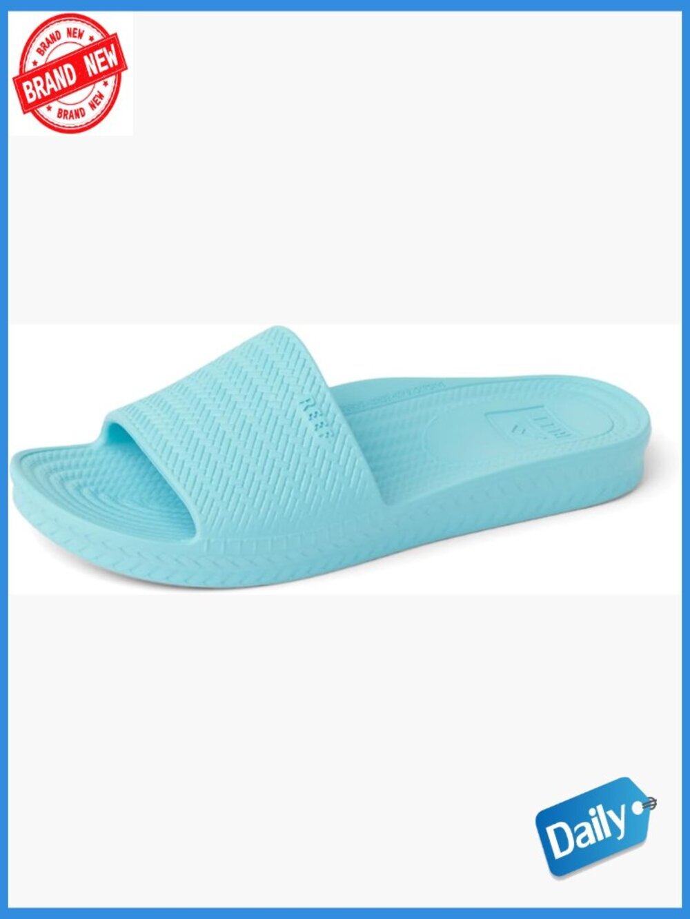 Waterproof Slide Sandals with Espadrille Strap Details
